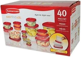 img 4 attached to 📦 Rubbermaid Easy Find Lids Assorted Food Storage Container Set 40 pc.: Ultimate Storage Solution for Organized Kitchens