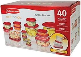 img 3 attached to 📦 Rubbermaid Easy Find Lids Assorted Food Storage Container Set 40 pc.: Ultimate Storage Solution for Organized Kitchens