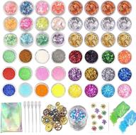 complete resin jewelry making kit with 59 pieces: glitter, sequins, beads, and more for nail art & craft decoration logo