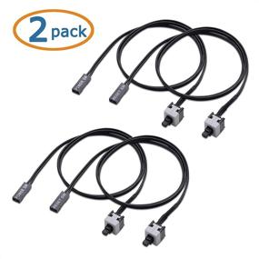 img 3 attached to Удобный и надежный кабель Cable Matters ATX PC Motherboard Switch Cord - 2 Pack, 2-Pin SW Cable с кнопкой включения-выключения - 20 дюймов.