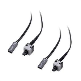 img 2 attached to Удобный и надежный кабель Cable Matters ATX PC Motherboard Switch Cord - 2 Pack, 2-Pin SW Cable с кнопкой включения-выключения - 20 дюймов.