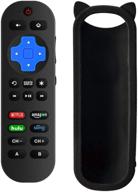 enhanced replacement remote control for roku player with 9 learning keys & tv soundbar receiver control - includes remote & black case logo