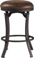 💯 stylish hillsdale kelford swivel backless stool: counter height, textured black finish - a must-have! logo