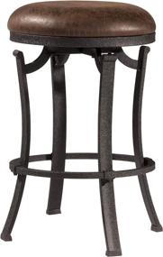 img 3 attached to 💯 Stylish Hillsdale Kelford Swivel Backless Stool: Counter Height, Textured Black Finish - A Must-Have!