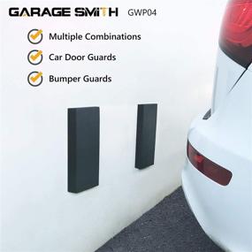 img 1 attached to 🚗 German-Designed Garage Smith GWP04 Garage Wall Protectors with Car Door Protection (4-Pack)