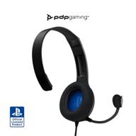 🎧 pdp lvl30 wired headset - single-sided one ear headphone for playstation, ps4, ps5 - mac, tablet compatible - noise-cancelling mic - lightweight, cool comfort - gaming, school, remote work - black logo