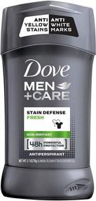 img 3 attached to 🚫 Dove Men+Care Stain Defense Antiperspirant Deodorant Stick, Fresh Scent, 2.7 oz: Ultimate Stain Protection for Men