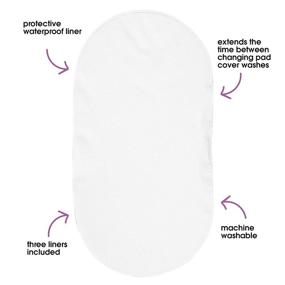 img 2 attached to 👶 Boppy Changing Pad Liner, 3-Pack, White Terrycloth with Waterproof Backing - Easy Mess-Free Diaper Changes for Changing Pads or On-The-Go, Machine Washable