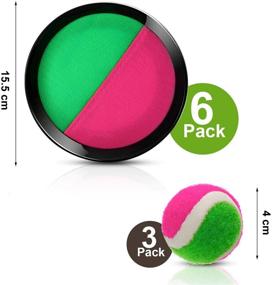 img 3 attached to 🎾 3 Set Toss and Catch Ball Game - Includes 6 Paddles and 3 Balls - Ideal for Sports, Beach, Birthdays, Novelties, Events - Educational & Fun Party Favors, Supplies and Prizes