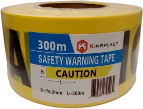 img 1 attached to KINGPLAST Yellow Caution Tape Roll - Top-Rated Occupational Health & Safety Product