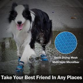 img 2 attached to Dog Boots Breathable Adjustable Accidental Dogs for Apparel & Accessories