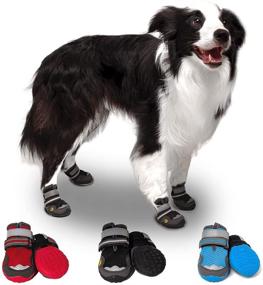 img 4 attached to Dog Boots Breathable Adjustable Accidental Dogs for Apparel & Accessories