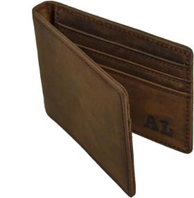 img 2 attached to 💼 Alen Lee Men's Leather Wallet: Sleek & Slim Minimalist Design