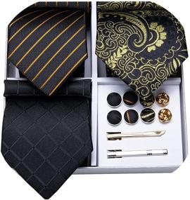 img 4 attached to DiBanGu Necktie Pocket Cufflinks Collection