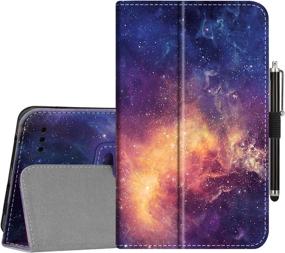 img 4 attached to 📱 Fintie Premium Vegan Leather Folio Stand Cover with Pencil Holder for Onn. 8" Tablet 2020 & 2019 (Model: ONA19TB002 / 100011885) - Galaxy