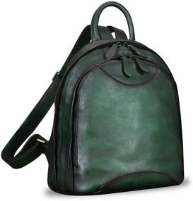 img 4 attached to 👜 Authentic Vintage Handmade Women's Leather Backpack, Satchels, Handbags & Wallets