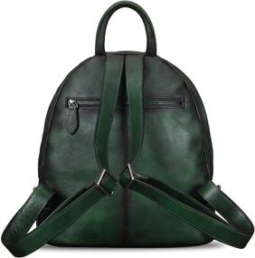 img 2 attached to 👜 Authentic Vintage Handmade Women's Leather Backpack, Satchels, Handbags & Wallets