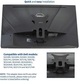 img 2 attached to 🖥️ VIVO Quick Attach VESA Adapter Plate Bracket for Dell SE2416HX, SE2717HX, SE2717H, S2216M, SE2716H, SE2216H, S2817Q, SE2417HG, S2316H, S2316M, SE2416H, and More, Mount for Dell Monitors - DLSSE2