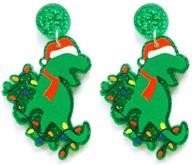 🎄 christmas dinosaur earrings cartoon girls' jewelry for coadipress logo