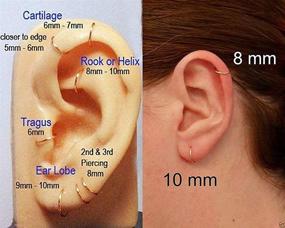 img 2 attached to NewZenro Surgical Stainless Cartilage Piercings Women's Jewelry