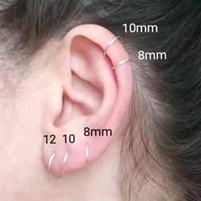 img 3 attached to NewZenro Surgical Stainless Cartilage Piercings Women's Jewelry