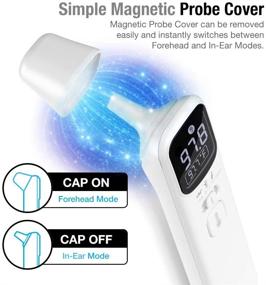 img 3 attached to 🌡️ Unifandy 3-in-1 Infrared Thermometer: Accurate Ear and Forehead Digital Thermometer for Kids and Adults, Touchless Smart IF Technology for Home Use