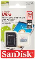 💾 карта памяти sandisk ultra 64gb microsdxc uhs-i class 10: получите высокую емкость с адаптером логотип