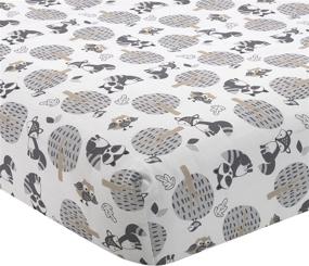 img 3 attached to 🐻 Charming Gray/White Forest Animals Crib Sheet by Bedtime Originals Little Rascals - Find Comfort for Your Baby's Bedtime!