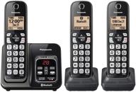 enhanced panasonic kx-tg833sk bluetooth link2cell cordless phone: voice assist, answering machine - 3 handsets logo