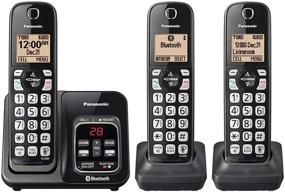 img 4 attached to Enhanced Panasonic KX-TG833SK Bluetooth Link2Cell Cordless Phone: Voice Assist, Answering Machine - 3 Handsets