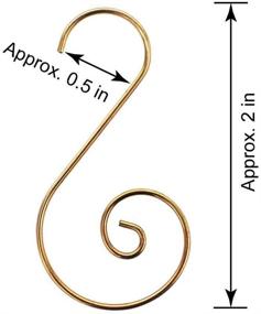 img 3 attached to 🎄 CUALFEC Christmas Ornaments Hooks - 120 Gold Christmas Tree Hangers for Festive Tree Decoration