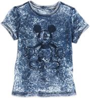 disney mickey mouse mineral wash t-shirt: vibrant multi-colored tee for stylish girls logo