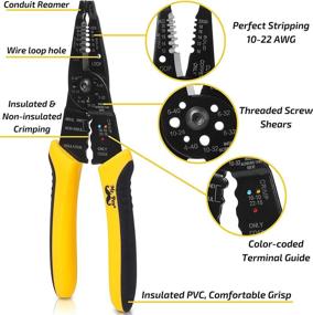 img 3 attached to 🔧 Efficient Wire Stripper, 8 inch Mr. Pen - Wire Cutter & Crimper - Ultimate Wiring Tool for Cable Stripping and Crimping