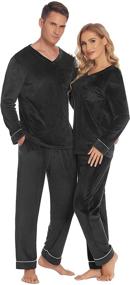 img 1 attached to Ekouaer Couple Classic Sleepwear Pants（Black