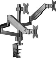 💻 onkron g280 black triple monitor desk mount stand for lcd led screens 13” to 26 inches, supports screens up to 17.6 lbs логотип