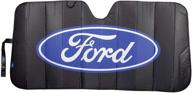🚘 black matte finish car truck or suv front ford logo windshield sunshade by plasticolor - 003858r01 logo