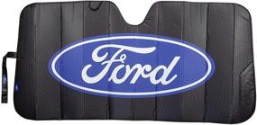 img 4 attached to 🚘 Black Matte Finish Car Truck or SUV Front Ford Logo Windshield Sunshade by Plasticolor - 003858R01