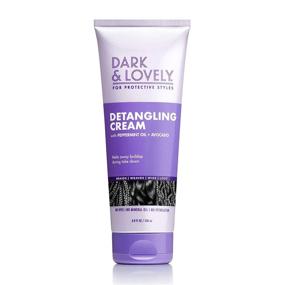 img 4 attached to Dark and Lovely Detangling Cream with Peppermint and Avocado Oil for Protective Styles - No Dyes, Mineral Oil, or Petrolatum - SoftSheen-Carson 6.8 Fl Oz