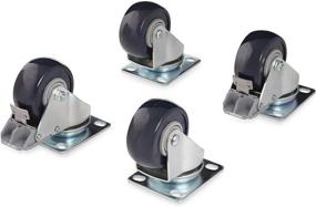 img 4 attached to 🔩 StarTech.com Heavy Duty Caster Kit for Open Frame Rack - TAA Compliant with Easy Installation Hardware - Set of 4 (4POSTCASTER)