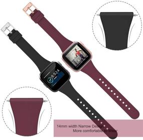 img 2 attached to Совместимые с Tobfit силиконовые браслеты Fitbit