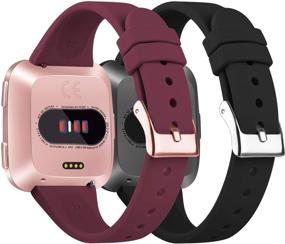 img 3 attached to Совместимые с Tobfit силиконовые браслеты Fitbit