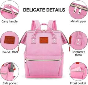 img 3 attached to 🎒 Tzowla College School Travel Daypack Backpack Purse for Women & Men - Light Weight Mini Bag Fits 13.3" Computer - Pink