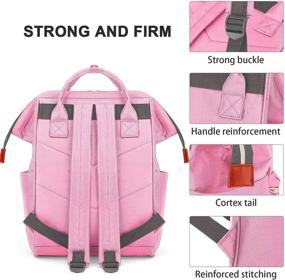 img 2 attached to 🎒 Tzowla College School Travel Daypack Backpack Purse for Women & Men - Light Weight Mini Bag Fits 13.3" Computer - Pink