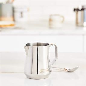 img 1 attached to ☕ De'Longhi 12 oz Stainless Steel Milk Frothing Pitcher for Espresso Machine, Barista Tool for Coffee Cappuccino Latte Art, DLSC0