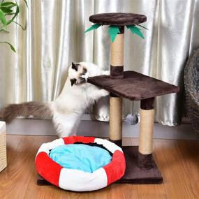 img 2 attached to Besudo Cat Tree Tower: Indoor Cats Scratching Post, Activity Tree with Platform, Cat Ball Toy, & DIY Furniture