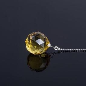 img 1 attached to Yellow Crystal Ceiling Fan Pull Chains Pack of 2 - 40mm Crystal Prism with Free Extension - Adjustable Length