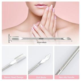 img 3 attached to YAIKOAI Stainless Professional Manicure Fingernails