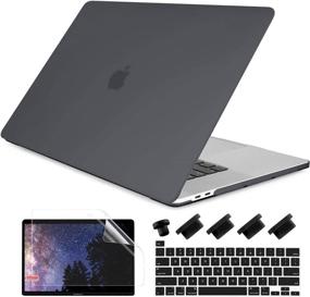 img 4 attached to 🖥️ Dongke MacBook Pro 16 inch Case [2020/2019 Release], Frosted Matte Plastic Hard Shell Case & Keyboard Cover for MacBook Pro 16-inch Retina Display with Touch Bar and Touch ID - Black