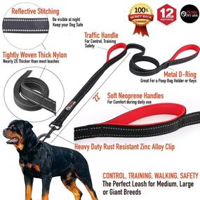 img 3 attached to 🐾 Primal Pet Gear Dog Leash 6ft: Dual Handles for Large and Medium Dogs - A Reliable Leash Option