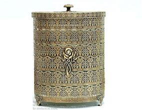 img 4 attached to SEHAMANO Patterned Wastebasket Decorative Container